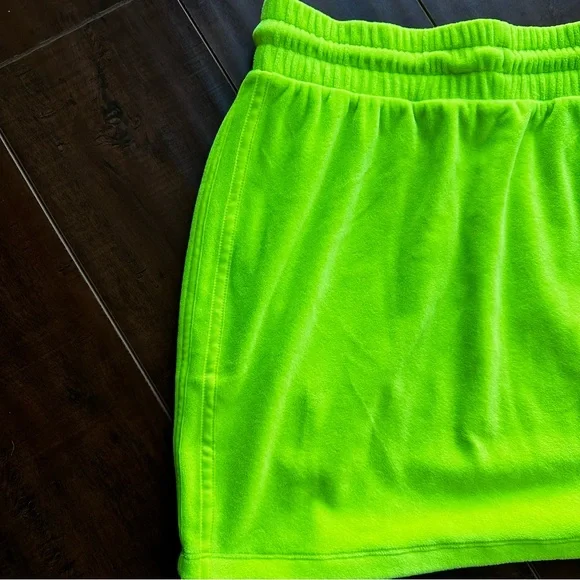 ADIDAS ORIGINALS x JEREMY SCOTT Neon Velour Track Skirt Sz MED - Picture 7 of 8